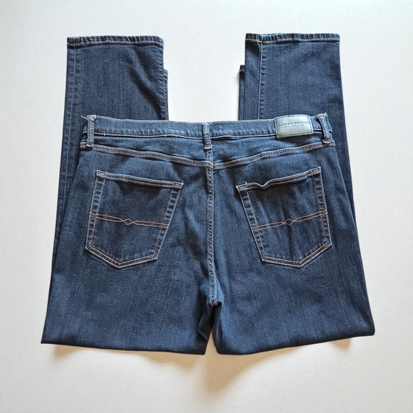 Men's Lucky Brand 223 Straight Leg Jeans Dark Wash $110 Retail EUC - Picture 4 of 8